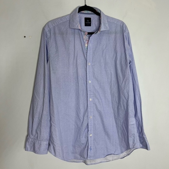 Tailorbyrd Size Large Cotton Button Down Turn Cuff Shirt - Picture 1 of 7